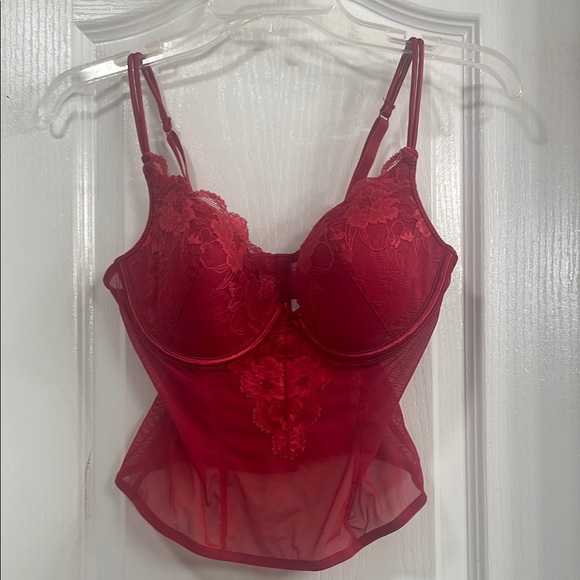 Sears Other - Elegant Red Lace Bustier